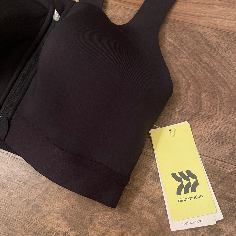 NWT! All In Motion Sports Bra Keyhole Black 36C Women's Sculpt High Support - Picture 4 of 12